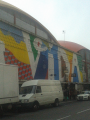 Mercado de la Cebada, fachada pintada por Boa Mistura