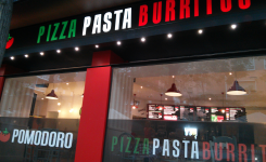 Pomodoro Pizza Pasta Burrito, entrada