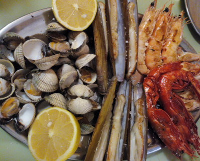 Portoson mariscada, marisco cocido Portoson mariscada, marisco cocido