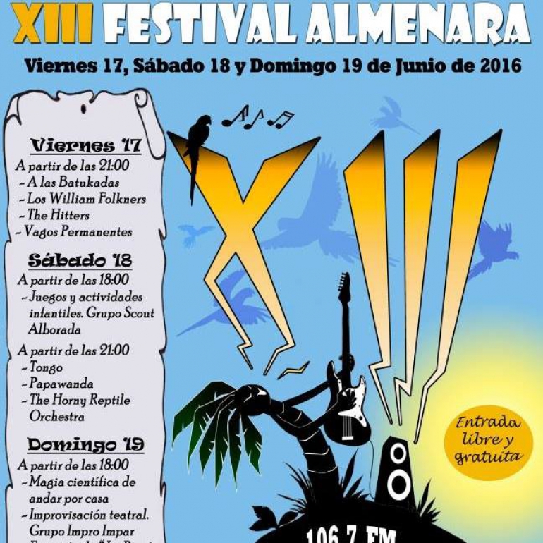 Festivales gratis en Madrid en Junio 2016, Almenara festival 2016