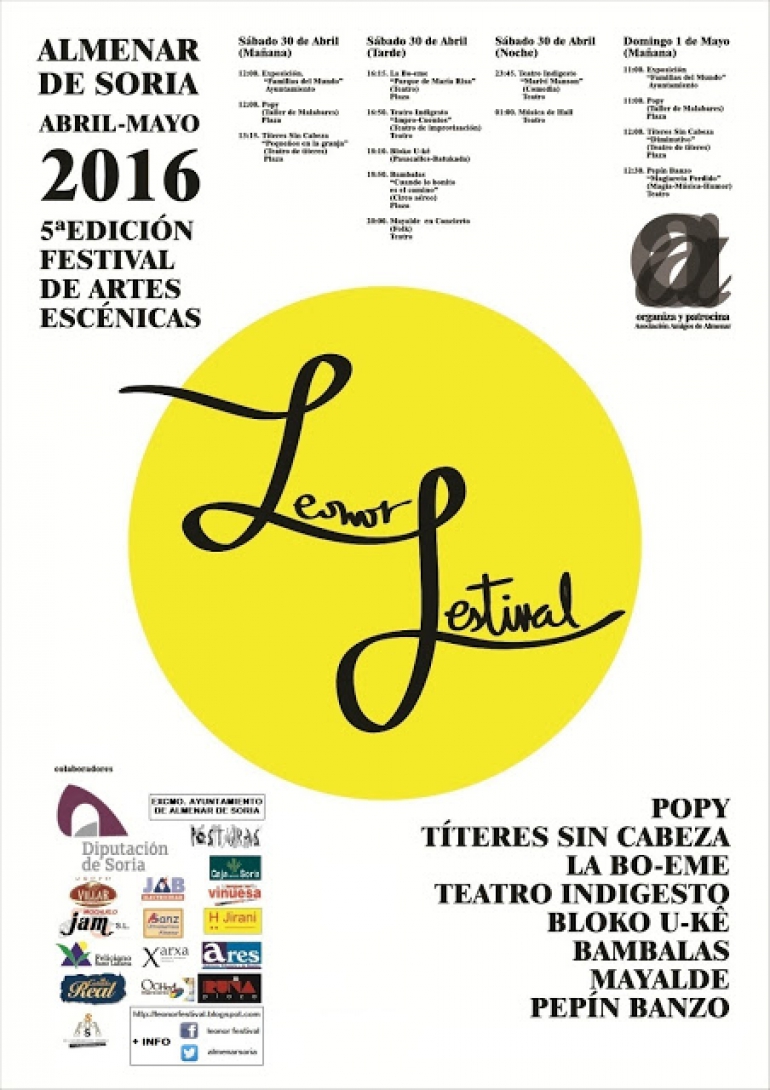 Festivales gratis por España en ABRIL 2016, Leonor Festival