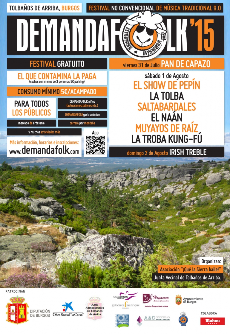 Festivales gratis por España en AGOSTO 2015, Demandafolk Burgos
