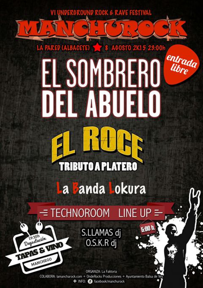 Festivales gratis por España en AGOSTO 2015, Manchu Rock Albacete