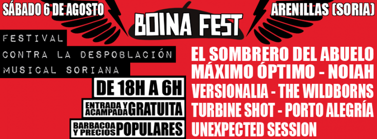 Festivales gratis por España en AGOSTO 2016, Boina fest