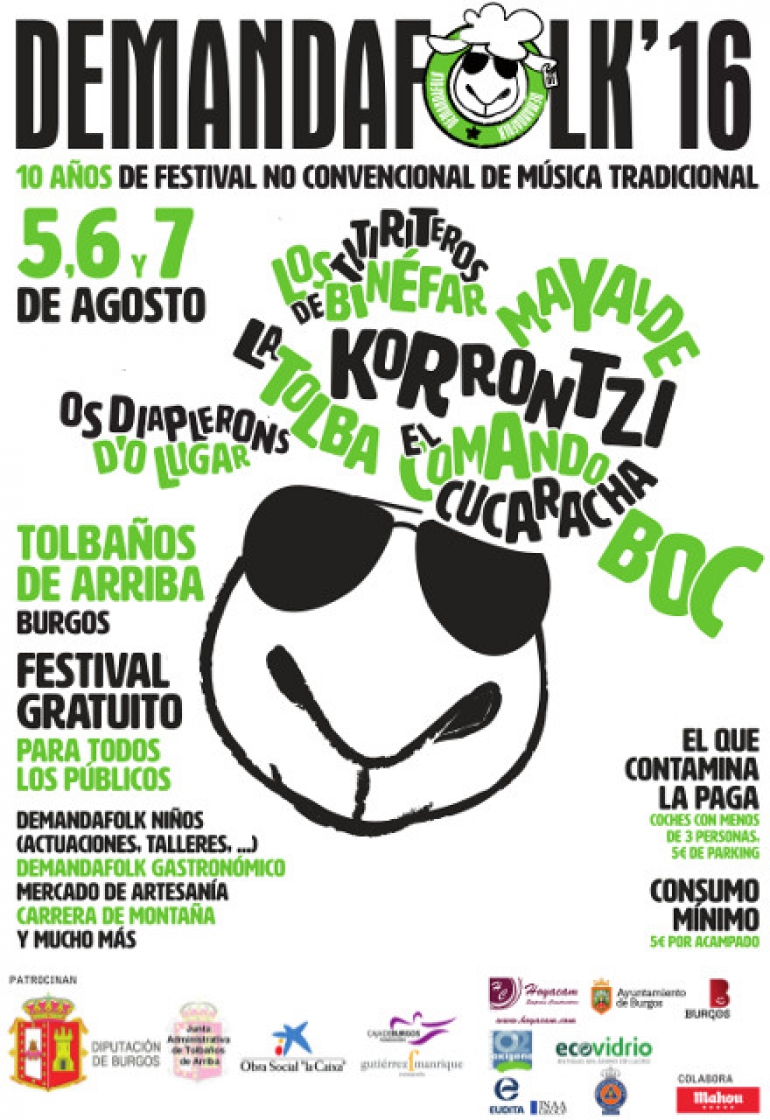 Festivales gratis por España en AGOSTO 2016, Demandafolk burgos