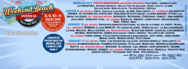 Festivales gratis por España en JULIO 2015, weekend festival