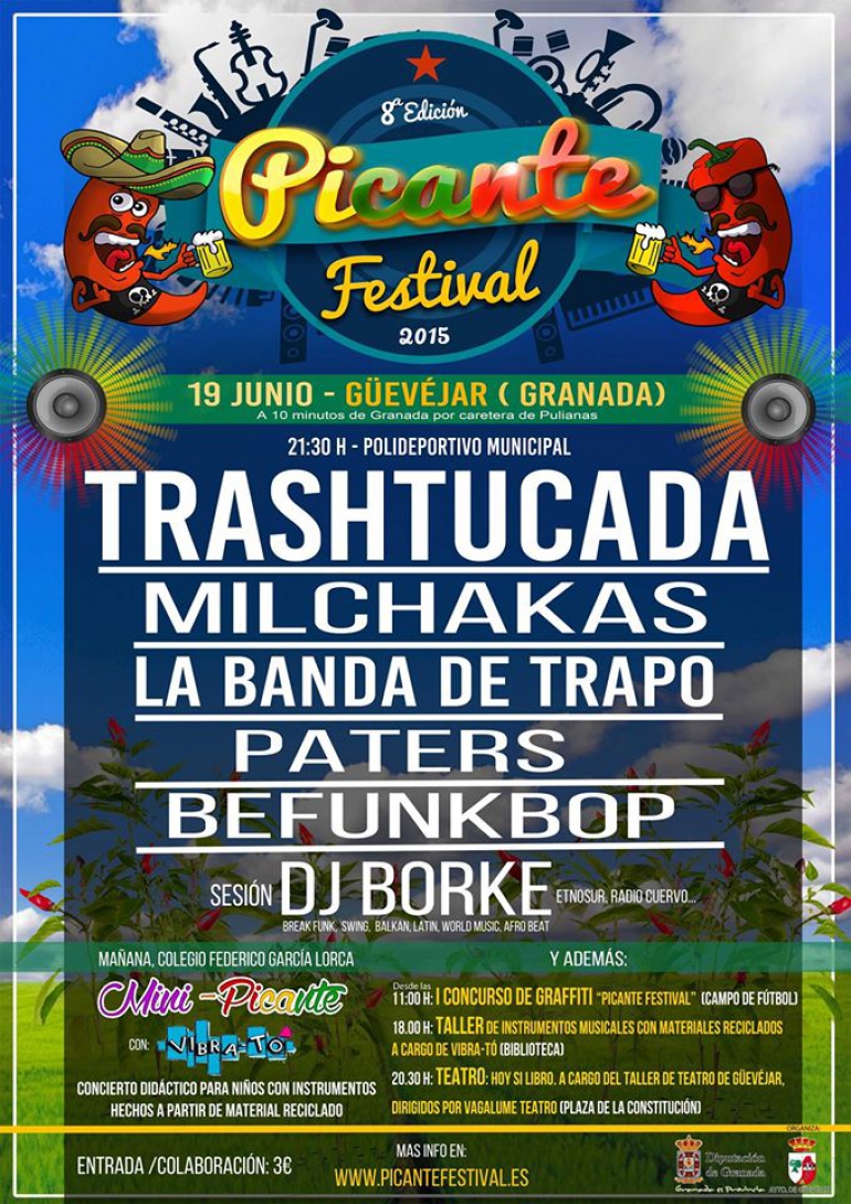 Festivales gratis por España en Junio 2015 Picante Festival Granada