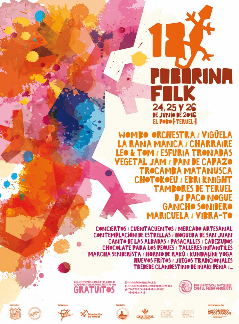 Festivales gratis por España en JUNIO 2016, Poborinafolk teruel