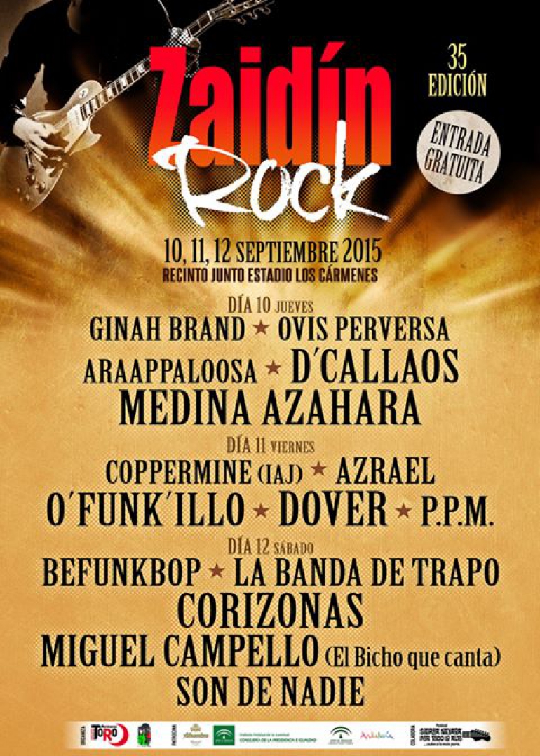 Festivales gratis por España en SEPTIEMBRE 2015, Rock Zaidín Granada