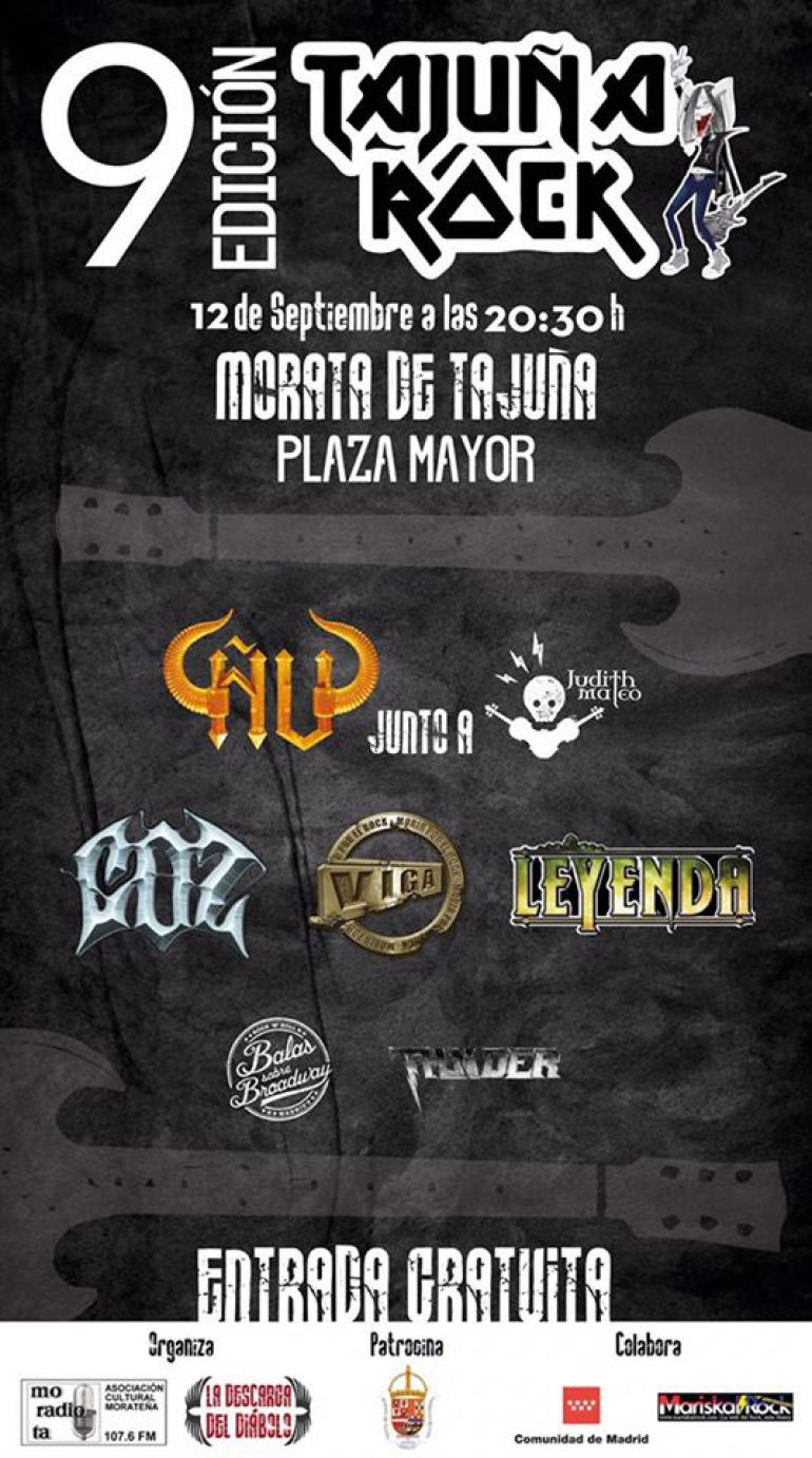 Festivales gratis por España en SEPTIEMBRE 2015, tajuña rock madrid