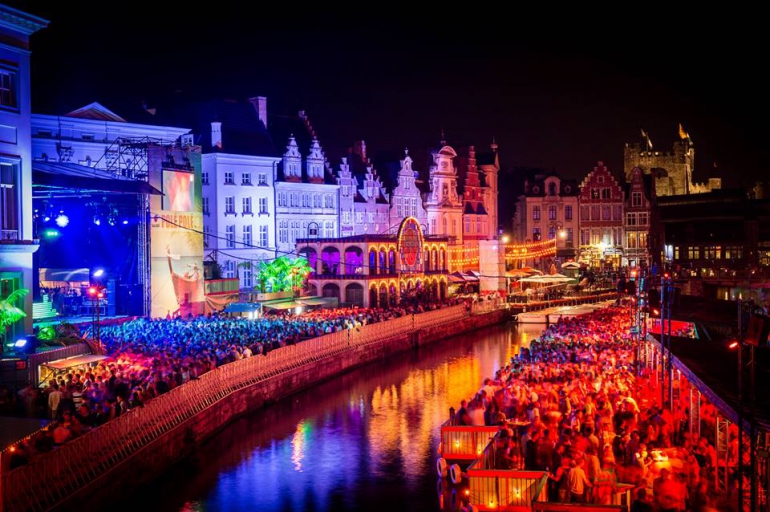 Festivales gratis por Europa 2016, pole pole festival gent, escenario en el canal 